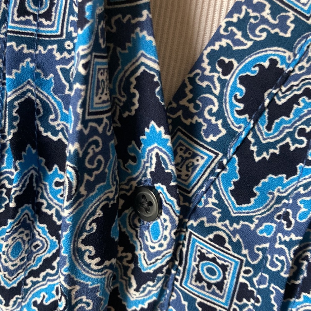 Gap Versatile Blue Patterned Dress With Drawstrin… - image 8